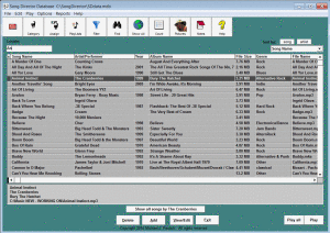 Free Music Database catalog software for organizing your audio MP3 iTunes files - Song Director